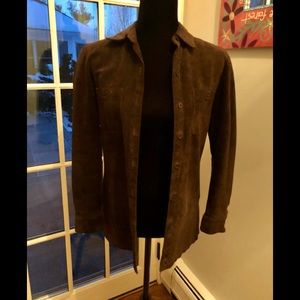 Ann Taylor suede top & BONUS Banana Rep. pants